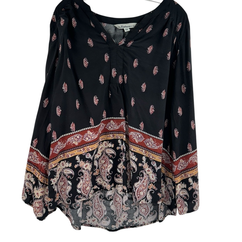 Tantrums Floral Paisley Printed Multicolored Blouse Top Size XXL - Picture 2 of 13